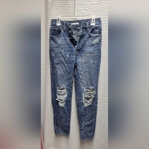 PacSun Women's High Rise Distressed Blue Jeans
